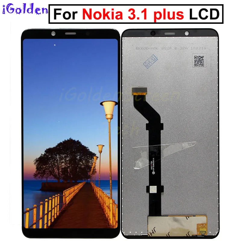 

6.0'' For Nokia 3.1 Plus LCD Display And Touch Screen Screen Digitizer Assembly Replacement For Nokia 3.1 Plus +Tool +Adhesive