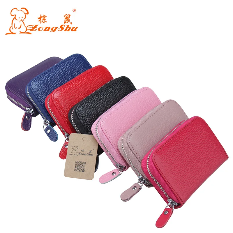 

2018 new arrivals Women Cards Holder Wallets designer genuine leather Coins Purse Small refild Zipper Pouch ID Credit Card Case