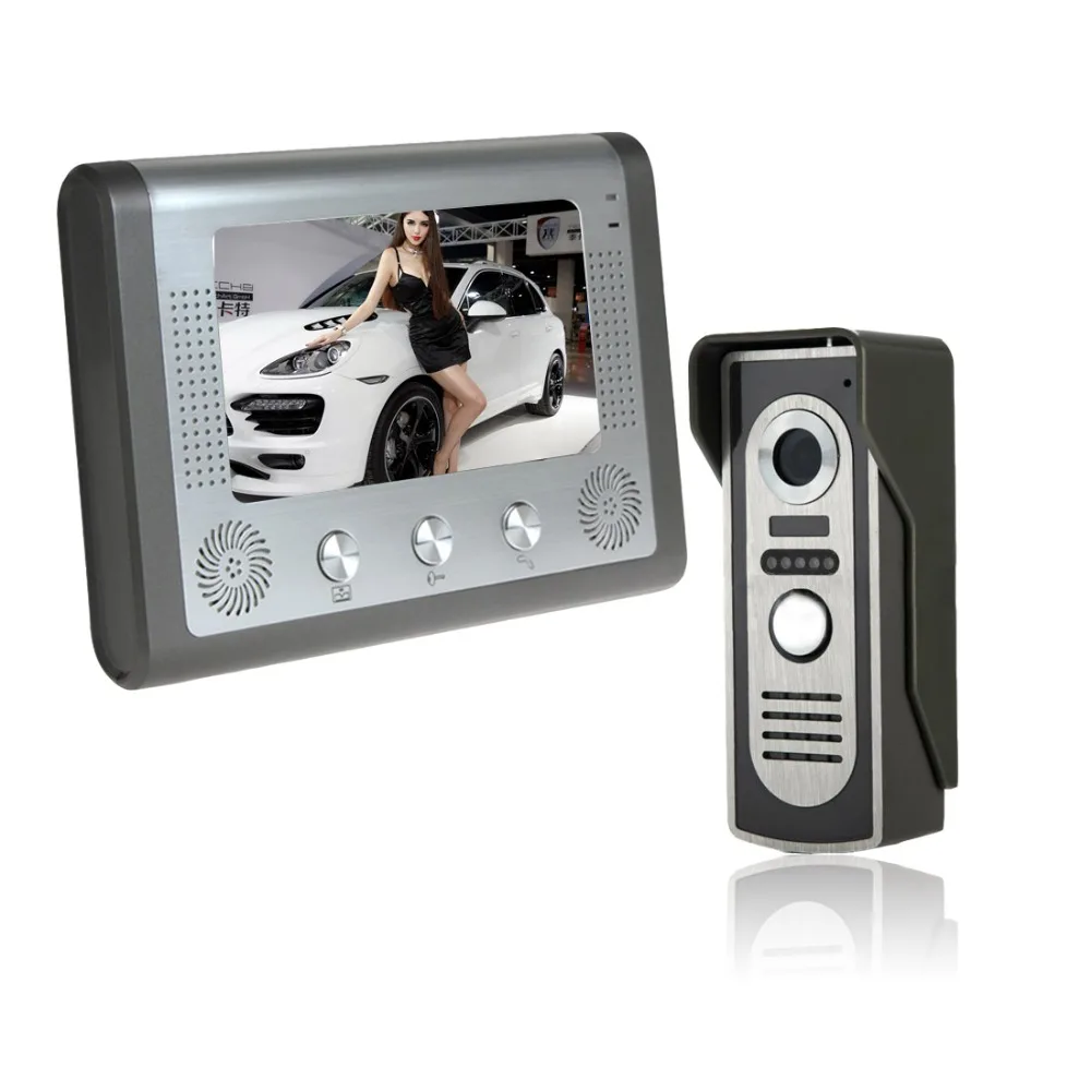 

7 inch wired Video Doorbell Intercom video surveillance Waterproof camera Door Phone intercom IR camera Free Shipping door lock