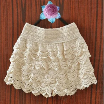

Girls Shorts Summer Lace Crochet Elastic Waist Slim Women Short Pants Tops Sexy Skinny Ladies Shorts