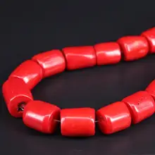 2 нити/лот большие натуральные красные бамбуковые коралловые трубки самородок бусины Подвески градуированное ожерелье для DIY браслет ювелирные изделия аксессуары