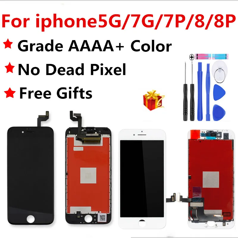

AAAA Quality LCD Screen For iPhone 7 Display Assembly Replacement with Original Digitizer Phone Parts for iphone 8 8p 7plus5 lcd