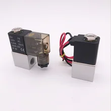 2 способа пневматический алюминиевый Соленоидный клапан порт 1/8 1/" BSP 24V микро контроль медицинский клапан воздушный компрессор части насоса 2V025-08/06