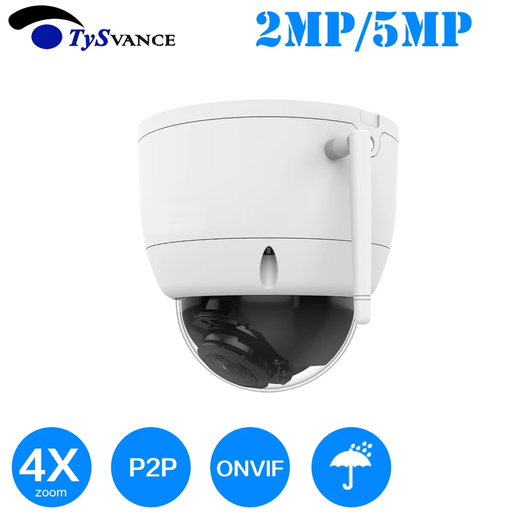 

1080P 2MP 5MP WiFi HD 4x Manual Zoom Built-in SD Card Slot IR 2.0MP Dome IP Camera Wireless CCTV Surveillance Security Camera