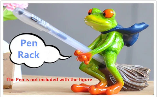 Funny Frog Family Office Styles Resin Toys Figures - 6