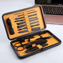 Дизайн ногтей Инструменты 15 шт./компл. Нержавеющая сталь Когтерез Комплект Профессиональный Педикюр Ножницы Пинцет Ножи уха Палочки маникюрный набор