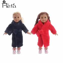 Fleta кукла новая пижама плюс бархатная Пижама для 18 дюймов американские куклы или 43 см куклы для детей рождественские подарки