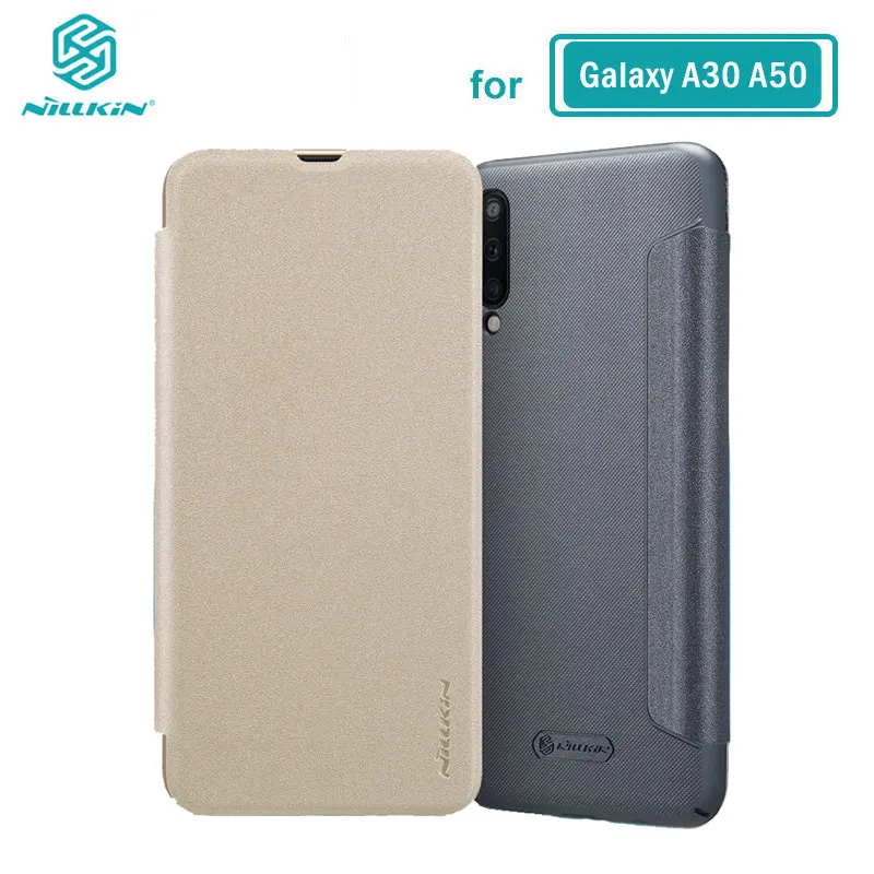 Флип-чехол для samsung Galaxy A10 A30 A50 Nillkin Sparkle Series из искусственной кожи, чехол для samsung Galaxy A50, чехол