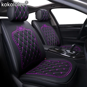 

kokololee pu leather car seat cover For toyota rav4 hyundai creta fiat linea 500x vw polo audi a3 8l car styling car accessories