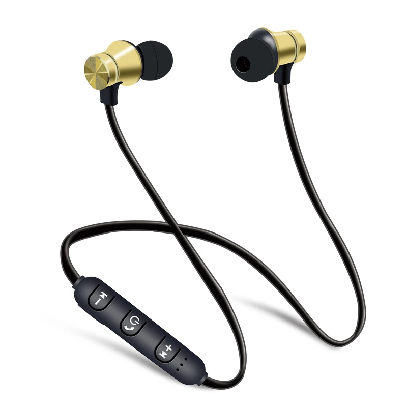 Bluetooth беспроводные наушники спортивные наушники стерео наушники с микрофоном гарнитура для iPhone Xiaomi Ecouteur Auriculares - Цвет: Gold NO Retailbox