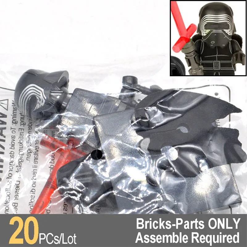 

Wholesale 20pcs/lot Black Villain WuLoren Force 7 Awakening Super Heroes Building Blocks Bricks Gifts Toys for Children XH144