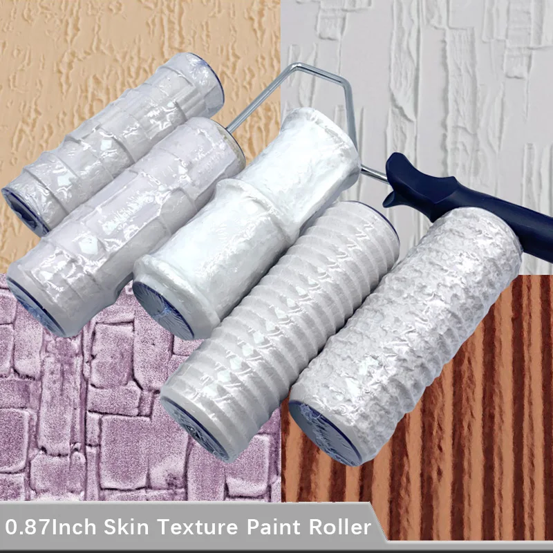 

1pc Roller Paving Stone Hig Strength Environmental Protection Stamp Roller Polyurethane Paint Tool Sets Decorative Wall Use