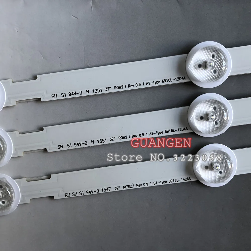 

30PCS/LOT LED Backlight Strip 7 lamp for LG 32'' ROW2.1 Rev TV 32ln541v 32LN540V 6916L-1437A 6916L-1438A 6916L-1204A 6916L-1426A