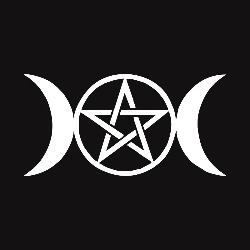 15 см * 7 6 Виниловая Автомобильная наклейка Тройная Лунная богиня Wicca Pentacle