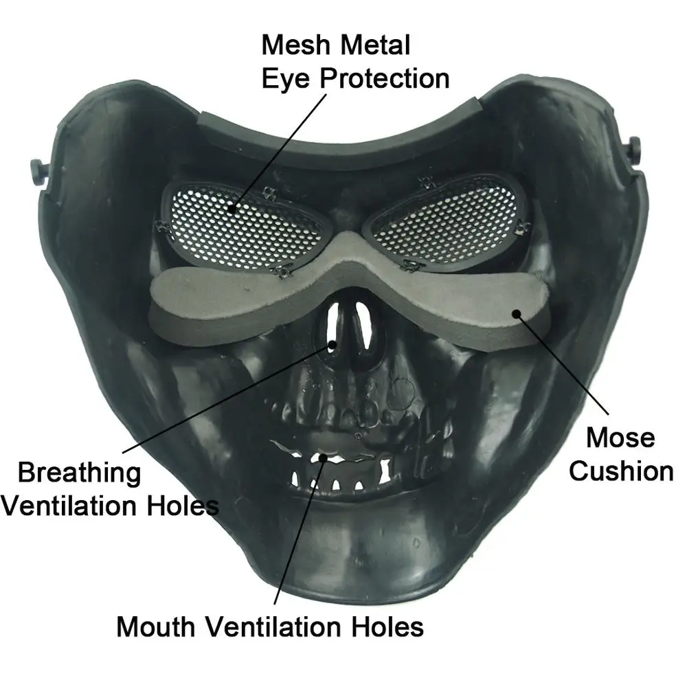 Face Mask Ghost Resin Skull Wraps Skeleton Multi reality CS Face Mask Ski Bike Motorcycle Outdoor Sports Camping Cycling Bandana