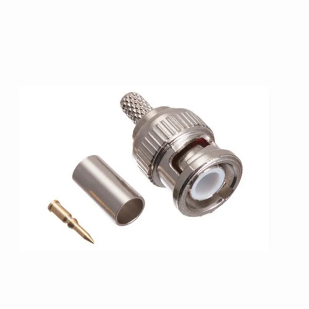 BNC Male Plug Window Crimp Connector Converter For RG316 RG174