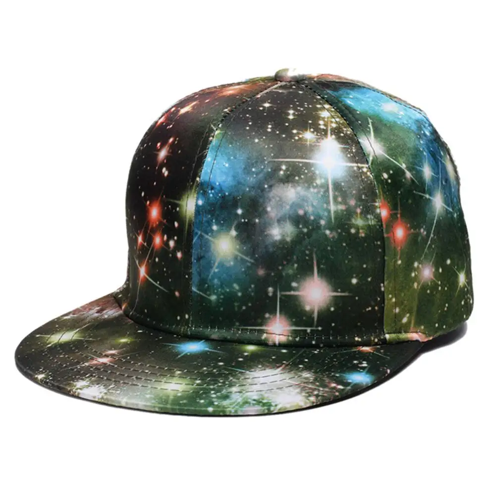 Blue Starry sky Caps Hip Hop Fashionable Summer Starry Sky Sunshade Hip-Hop Caps INS Hot Tide Teenager Hats YI0