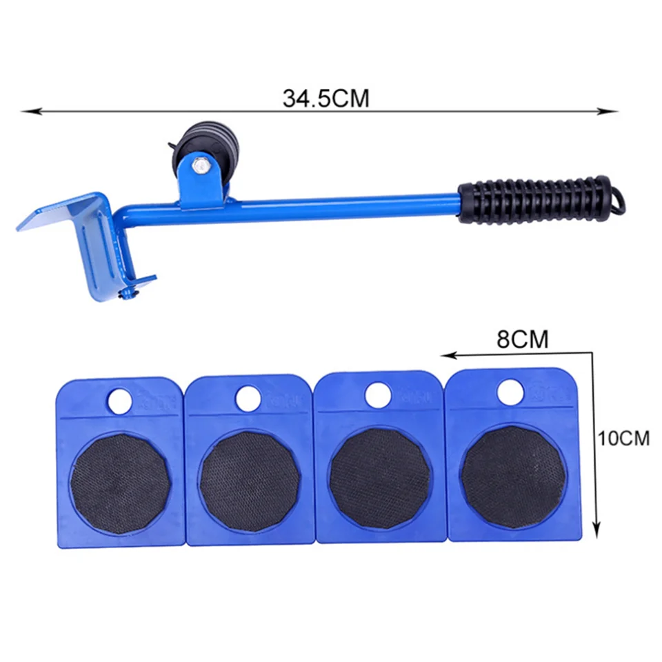 Набор ручных инструментов мебель транспортировщик мебель транспортный подъемник ТЯЖЕЛЫЕ ПРОДУКТЫ инструмент для перемещения 4 колесных Mover ролик+ 1 колесо бар