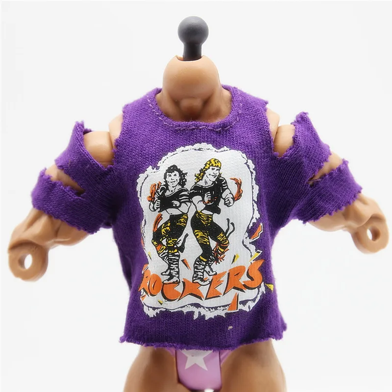 

Wrestling gladiators t shirts for figures Wrestler action Figures PVC model Toys HBK Purple