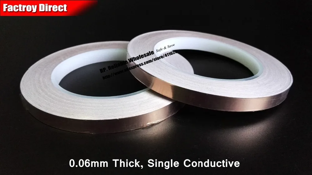 

2 10mm*30M Single Sided Adhesive Copper Foil Tape, Conductive Copper Foil Strip for Stained Glass Work, Guitar