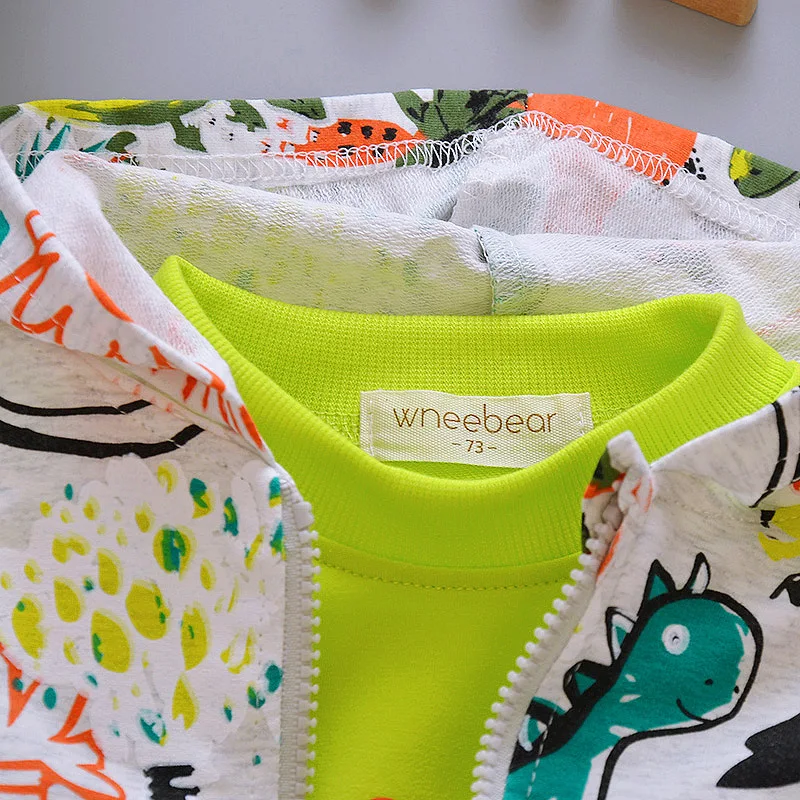 HH/Модная одежда для мальчиков; комплект одежды для детей из 3 предметов; модная детская одежда с капюшоном и принтом динозавра; одежда для маленьких девочек 1, 2, 3 лет