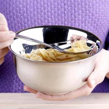 

Double layer 304 stainless steel basin egg pots basin child bowl basin instant noodles bowl 3pcs/set