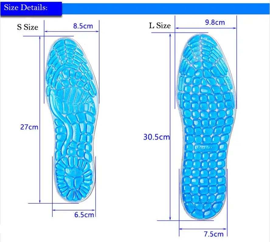 Sportshub унисекс кемпинг/Пеший Туризм/ходьба/массируя гелевые стельки спортивной обуви Pad Бег гель Стельки вставить Подушки ses0027