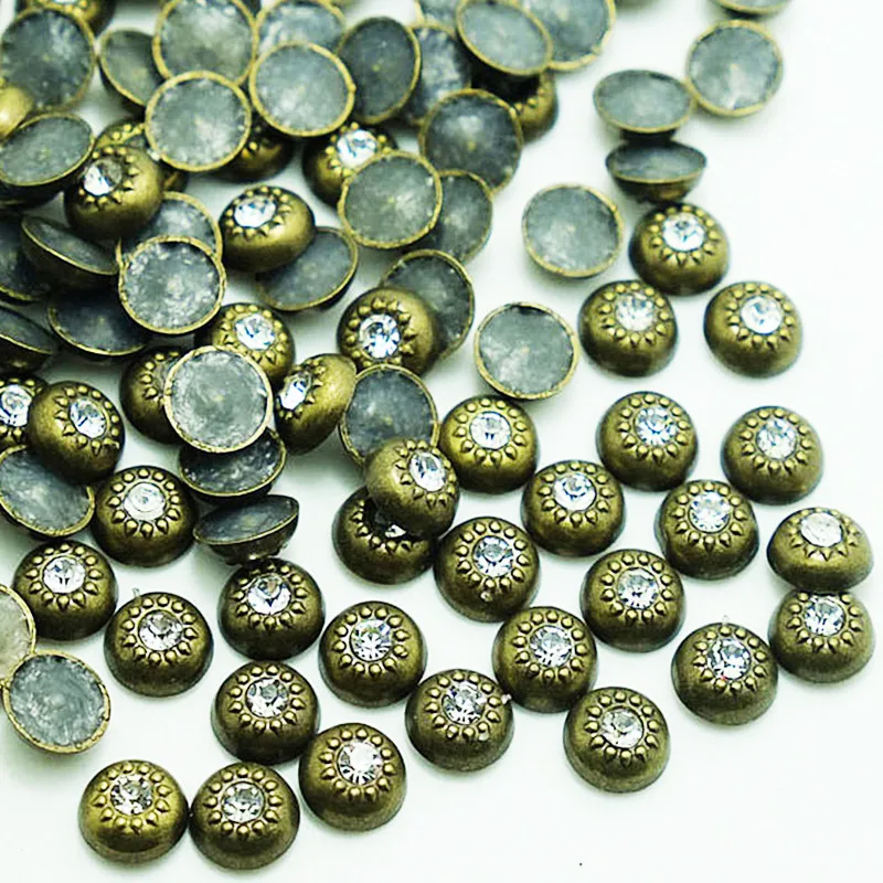 リベットメッキホット修正スパイクスタッズラウンドアンティークリベット9ミリメートル金属スパイクアンティーク真鍮 ガンメタ近いハイエンドバッグsinuan Spikes Studs Antique Rivetsrivet 9mm Aliexpress