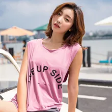 Женская гимнастическая майка летняя майка без рукавов для йоги быстросохнущая Спортивная майка женская одежда для фитнеса футболка для тренировок без рукавов спортивная одежда для бега