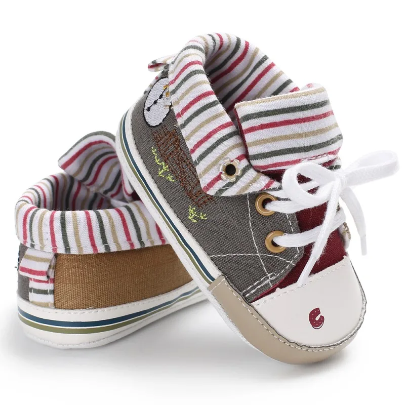 

Baby Shoes Infant Toddler Newborn Boys Kids First Walkers Crib Spring Autumn Soft Soled Lace-Up High Top Sneakers Boots