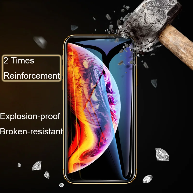 Для iPhone XS Max стекло для iPhone XR X 10 8 7 6s 6 Plus закаленное стекло 5D полное покрытие Защитное стекло для экрана протектор