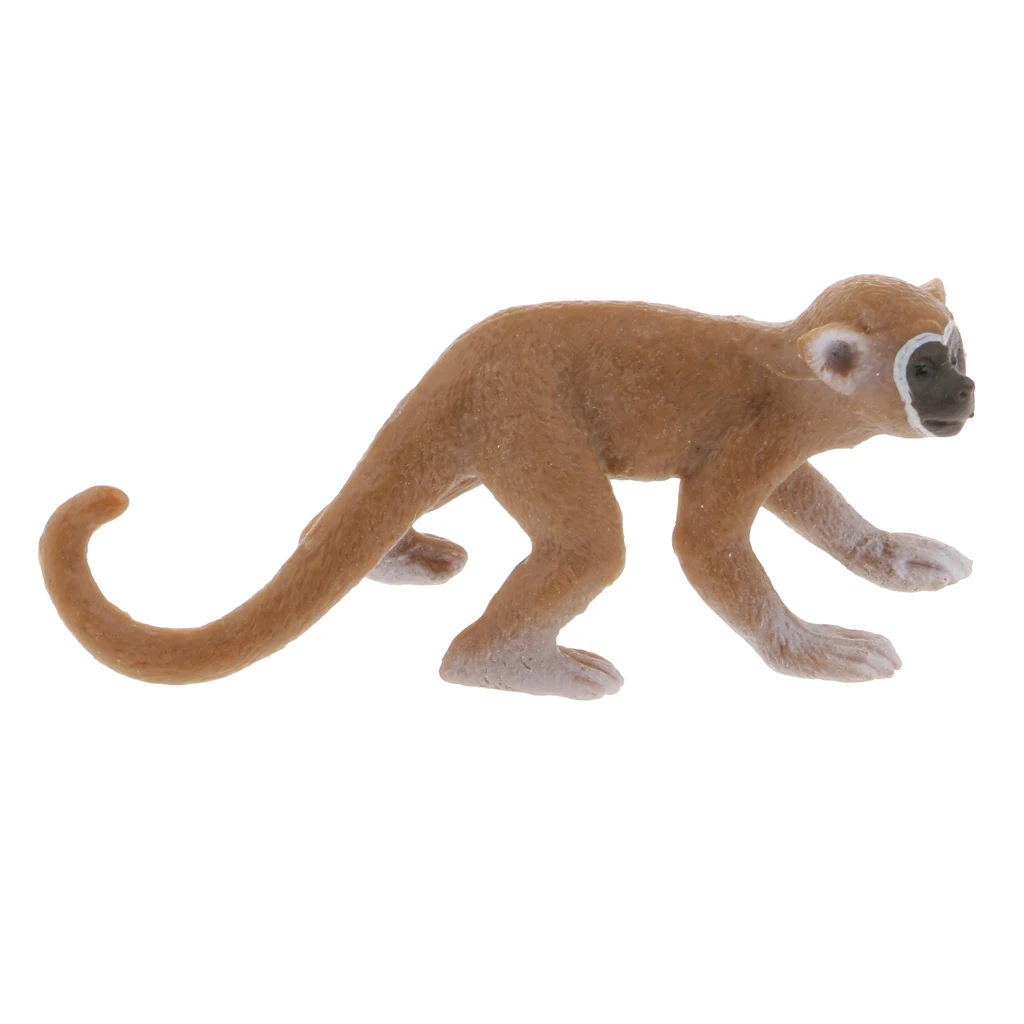 MagiDeal 1Pc Realistic Squirrel Monkey Wild Animal Figurine Model Action Figure Kids Toy Home Office Desk Decor