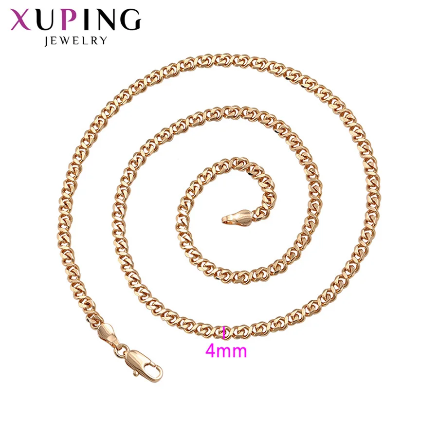 Xuping Модное Новое поступление дизайнерское большое длинное позолоченное ожерелье без камня женское ювелирное изделие подарок S193, 1-45535