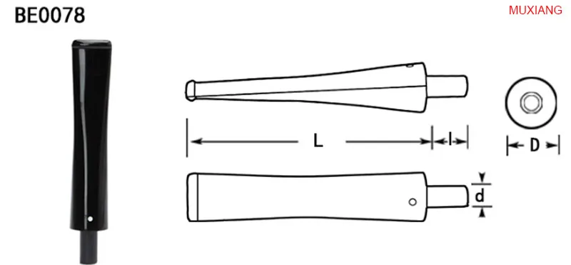 78 muxiang straight acrylic mouthpiece good quality tobacco pipe nozzle fit with 3 mm filter