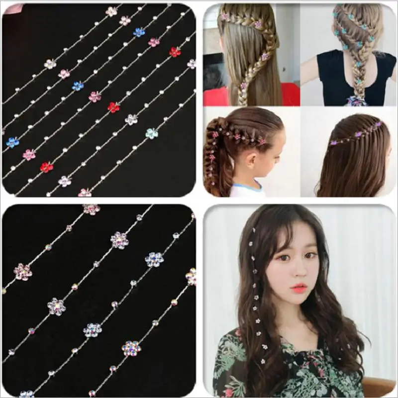 2019 New Girl Hair Extension Rhinestone Tool Glitter Braid Hairpin