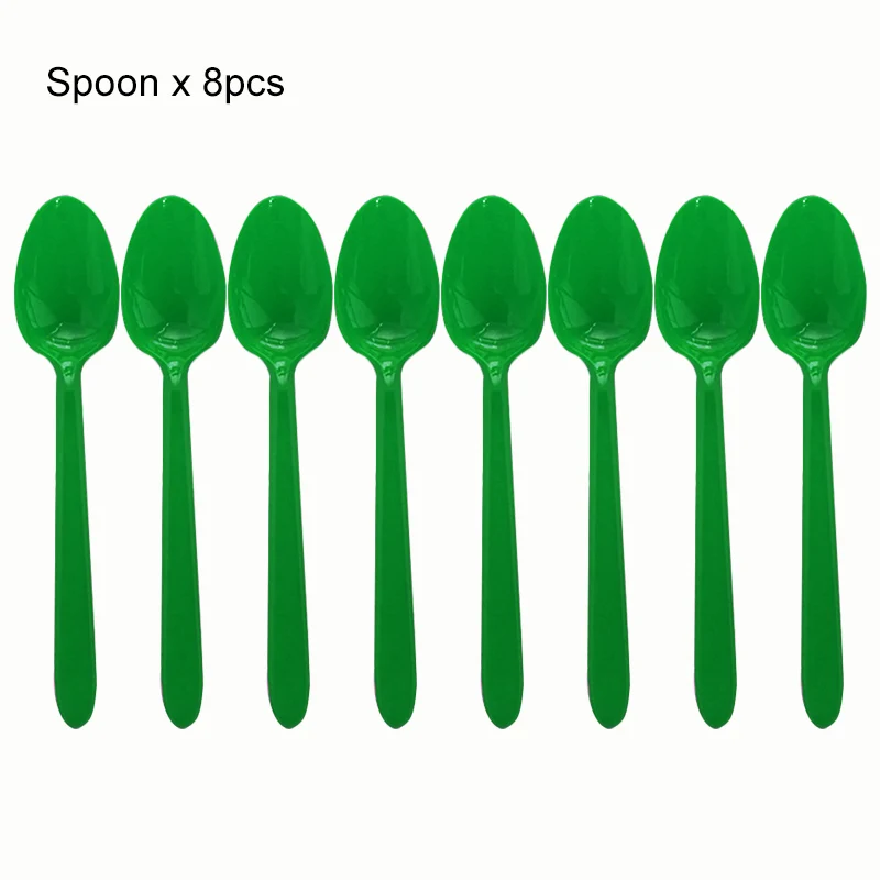 Baby Shower Woodland Party Decorations Carton Jungle Safari Animal Cake Border Disposable Tableware Sets Birthday Party Supplies - Цвет: Green-Snoop