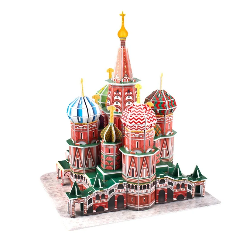 Классические Пазлы русские москвицы соборы Василия просветят строительство