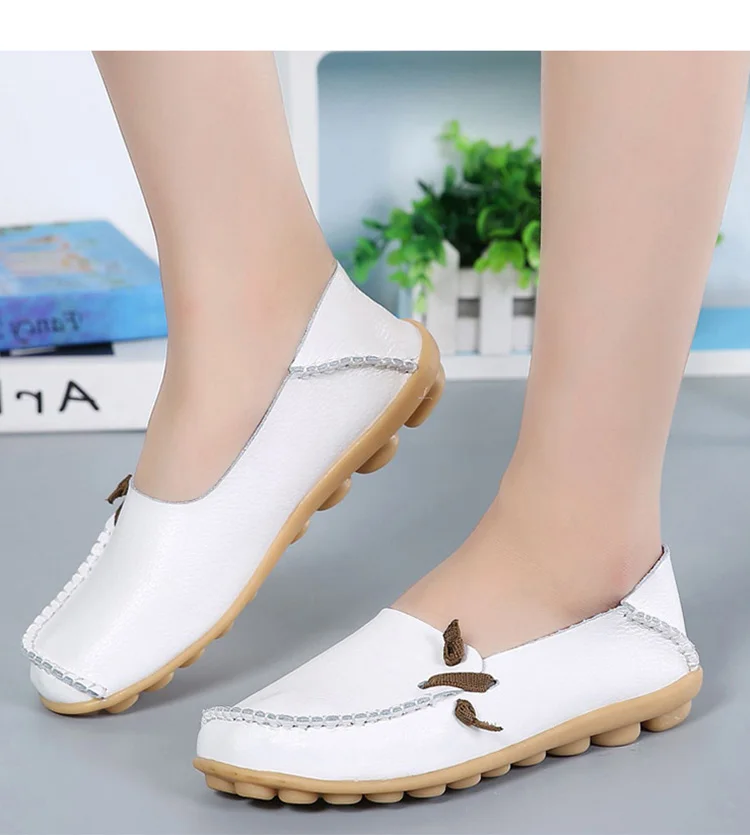 Fashion Summer Casual Genuine Leather Women’s Loafer Shoes