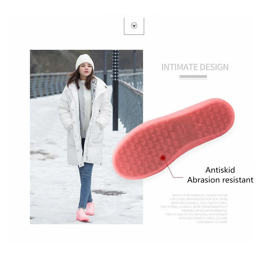1 Pair Men Women Kids Waterproof Reusable Rain Shoes Covers Rubber Slip-resistant Rain Boot Overshoes Shoes Protect Accessories 1 Pair Men Women Kids Waterproof Reusable Rain Shoes Covers Rubber Slip-resistant Rain Boot Overshoes Shoes Protect Accessories