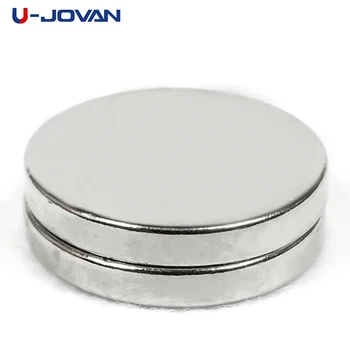 

U-JOVAN 2pcs 25 x 4 mm Small Round Magnets 25*4 Super Strong N35 Craft Rare Earth Neodynium Magnet