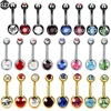 1PC G23 Titanium Piercings Ombligo Belly Piercings Navel Piercings Dangle Rings Black 14G Belly Button Ring Navel Body Jewelry ► Photo 1/6