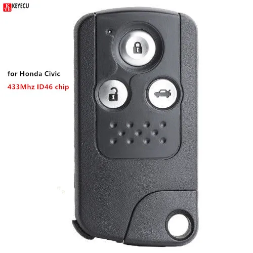 

Keyecu New Replacement Remote Key Fob 3 Button FSK 433Mhz ID46 for Honda Civic 2012 2013 2014 2015
