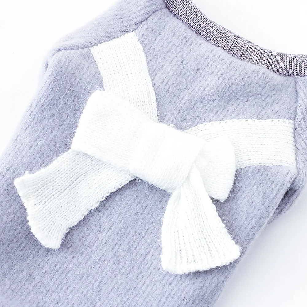 Lovely Pet Coat Four Seasons Bowknot Nap Clothes For Dogs Cats Korean Puppy Chihuahua Kitten Knitted Sweater Soft Breathable (17)