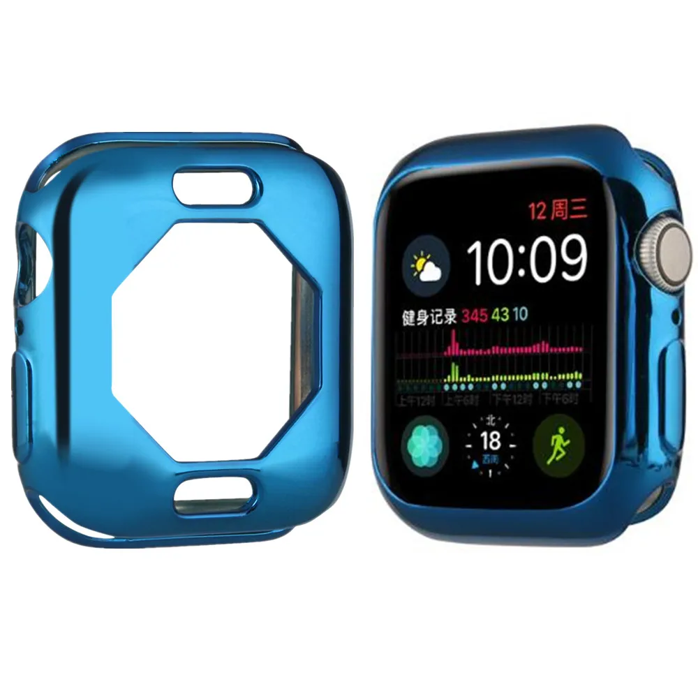 

Soft TPU Protector for Apple Watch 40mm 44mm Case Cover for iWatch 4 Frame Shell