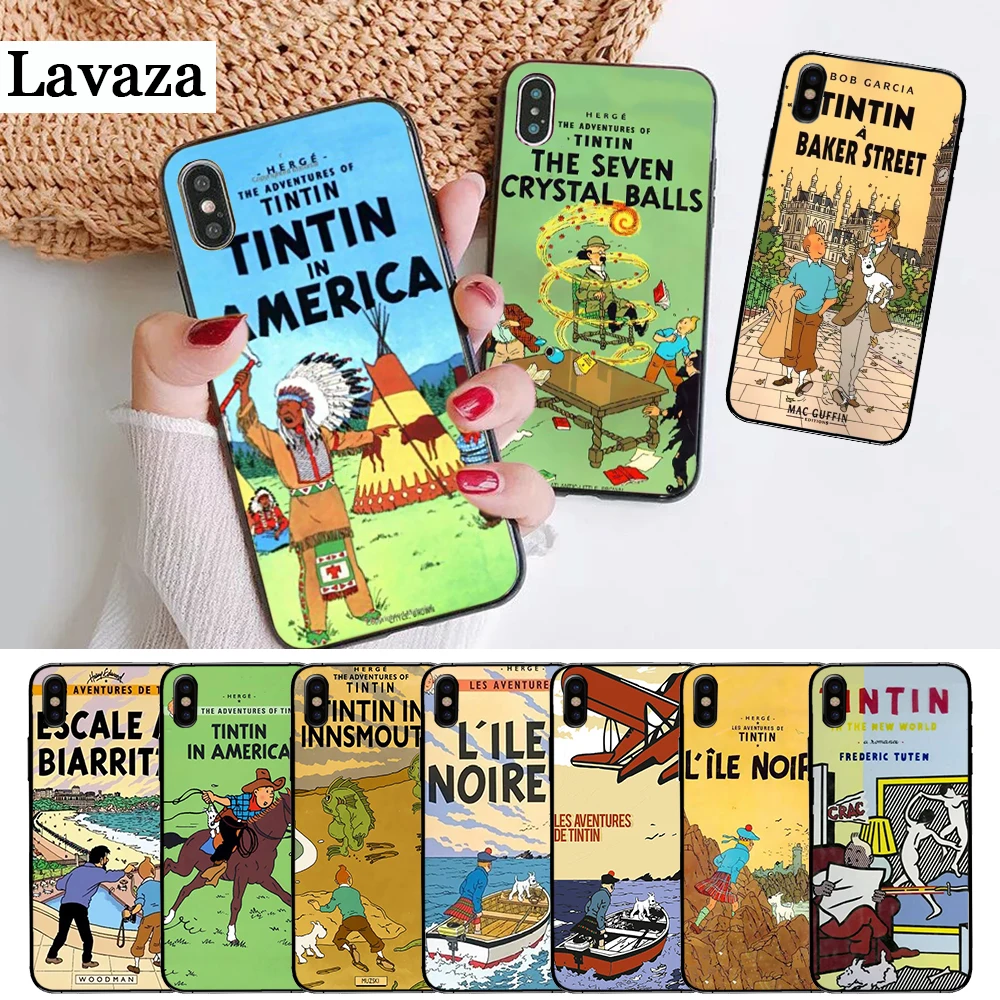Разноцветный силиконовый чехол Adventures of Tintin для iPhone 5 SE 5S 6 6S Plus 7 8 11 Pro X XS Max XR |