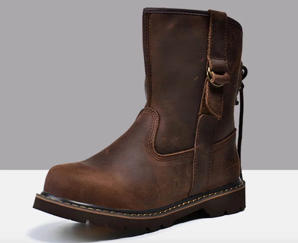 Fashion Cowboy British Style Boots- Genuine Cow Leather a1