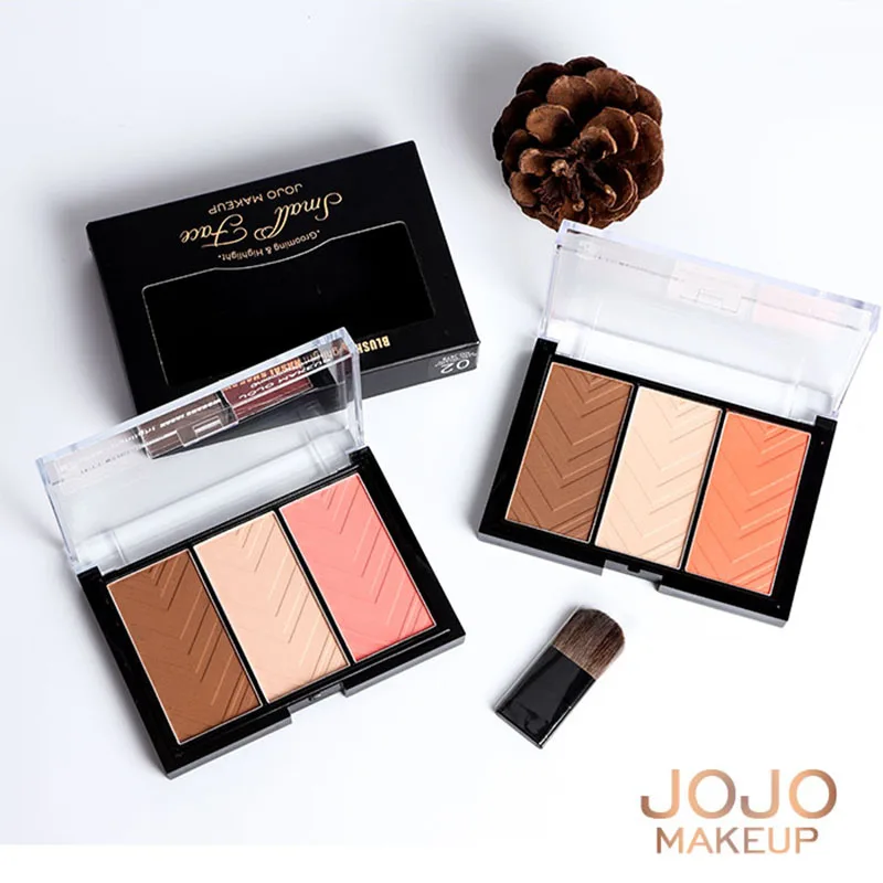 

Face Contoured Cosmetics Daily Matte Pink Blush Shimmer Orange Blusher Professional Highlight Dark Brown Nasal Shadow Bronzer