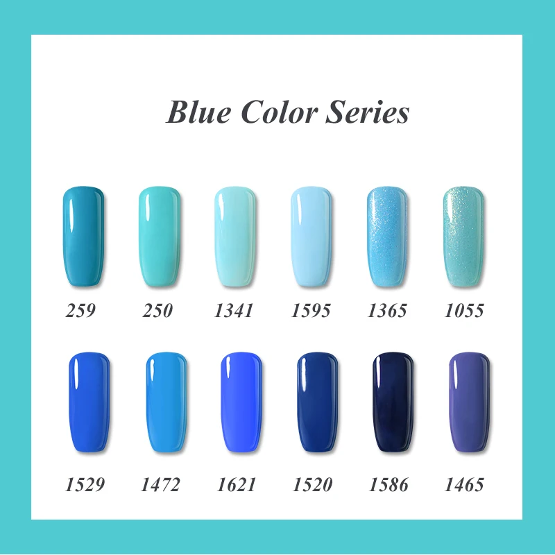 Arte Clavo Nail Gel Varnish UV Led Lamp Blue Color 15 ml Soak Off Nail Art Lacquer Gel For Nail For