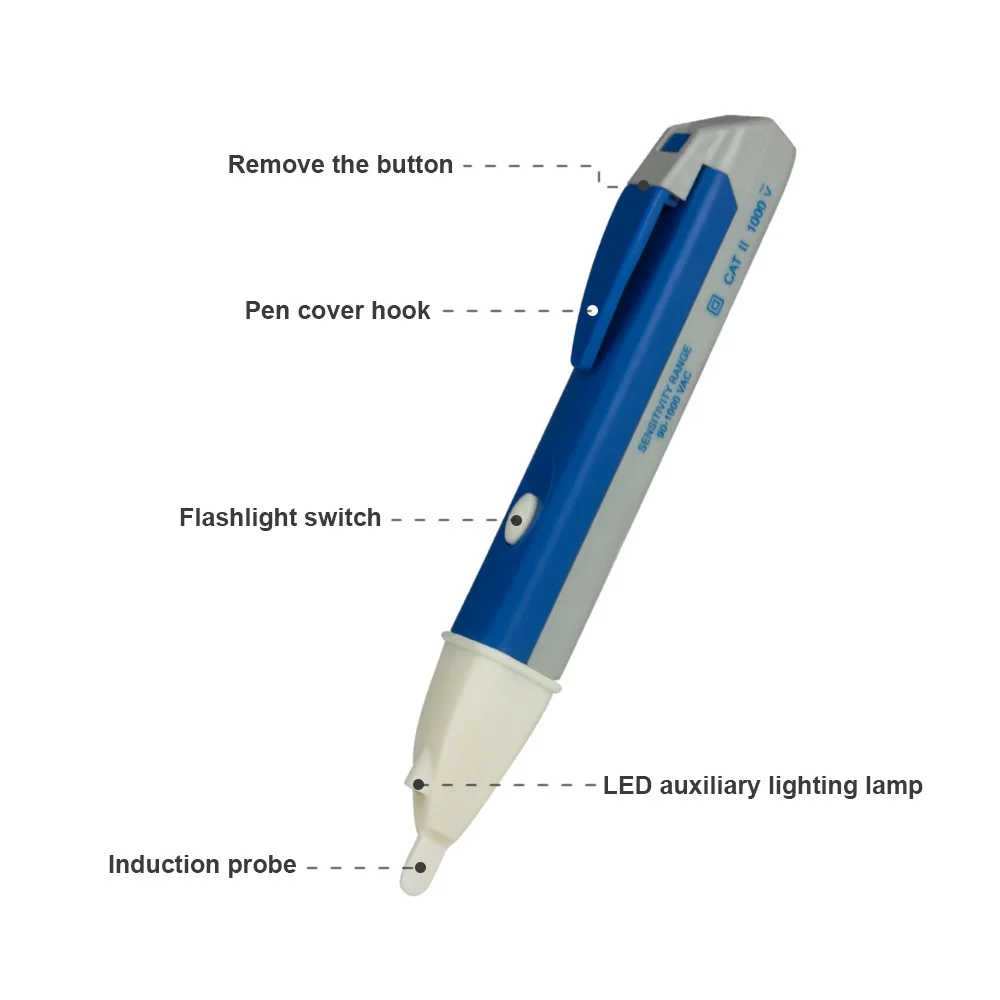 Детектор электричества, тест-карандаш, светодиодный детектор электричества, тест-карандаш, светодиодный светильник переменного тока, электрический тест напряжения, er вольт, оповещение, тест-ручка