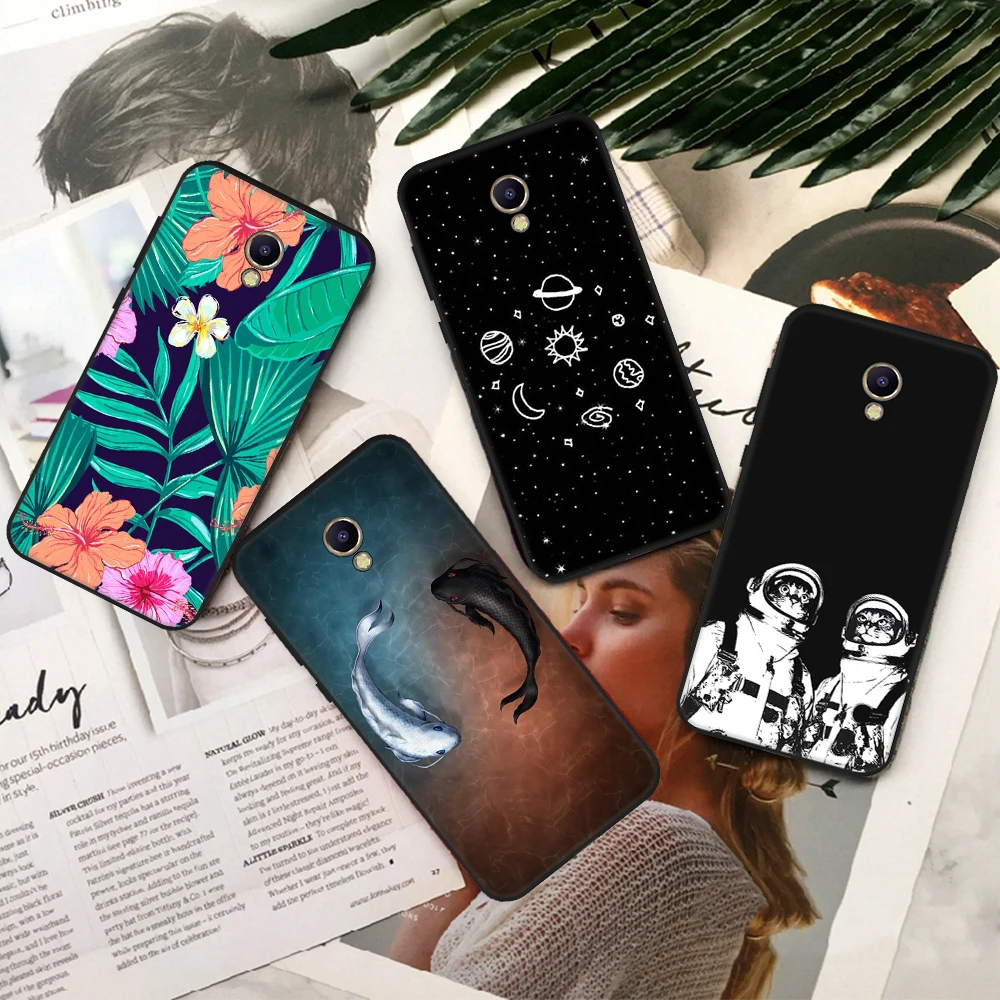 

Floral Animal Heart Printing Pattern Case For Meizu M5 M6 Note Protective TPU Matte Silicone Cover For Meizu M6 Note M5C M5S